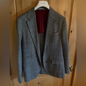Brunello Cucinelli Charcoal Plaid Blazer